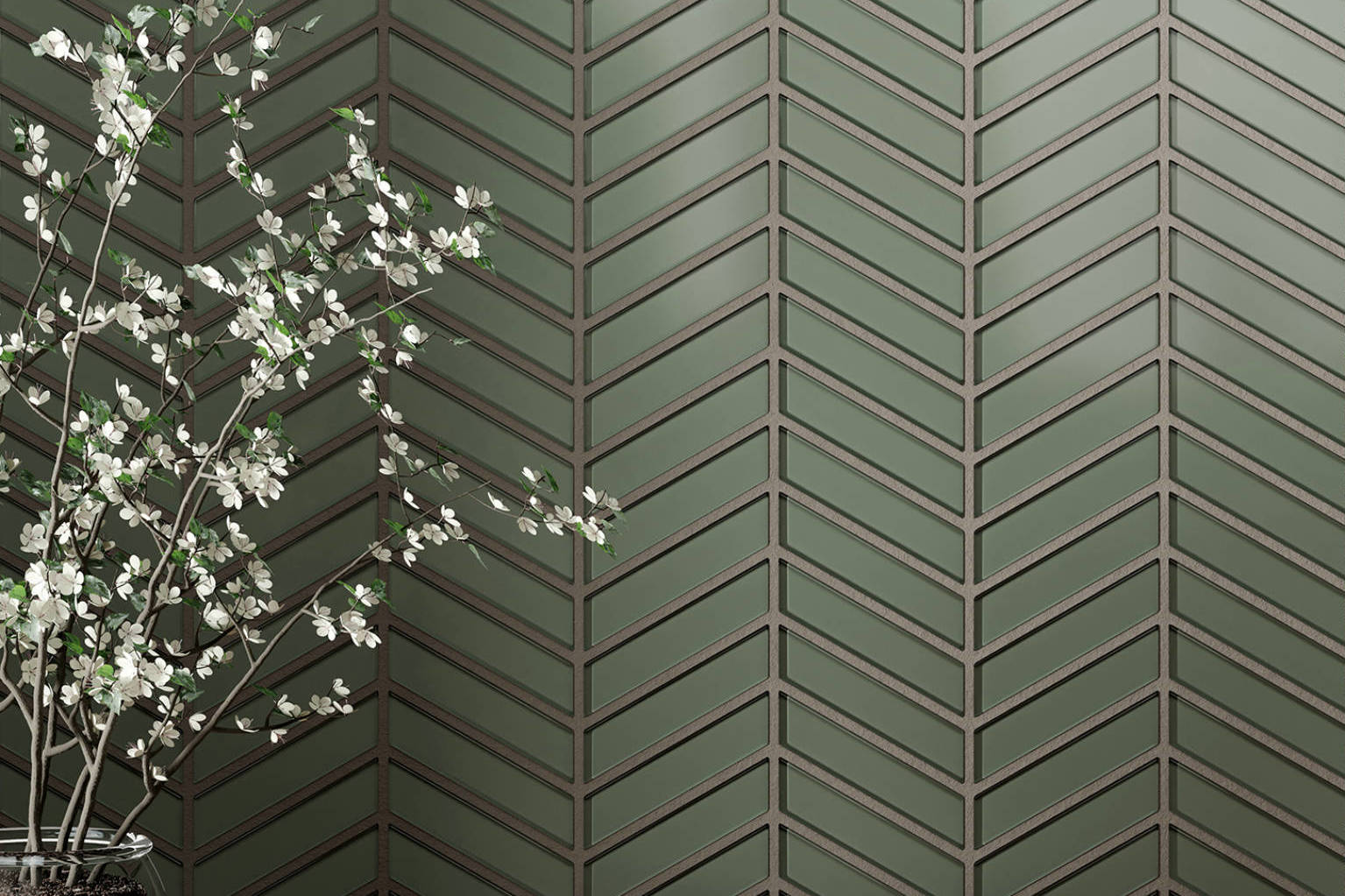 Bliss Element Smoke Chevron Mosaic | Digital Tile Catalog | Carminart