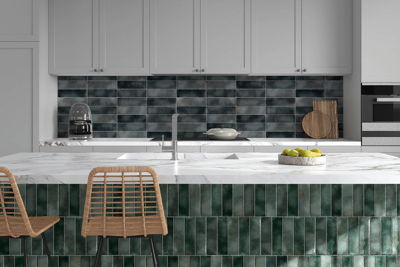 Miami Brickell Jade and Key Biscayne Anthracite | Digital Tile Catalog | Carminart