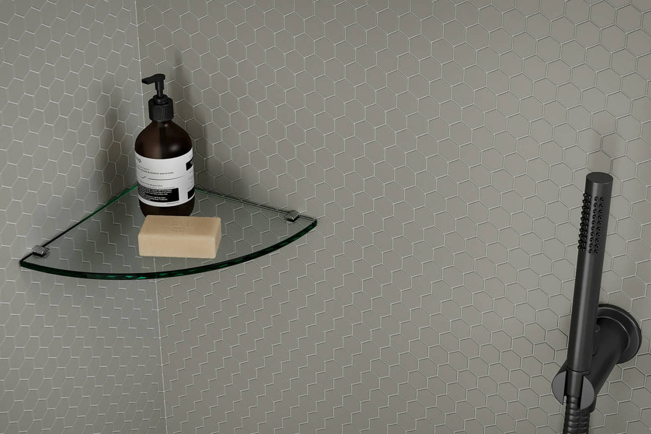 Traditions Taupe Matte 1in Hex Mosaic | Digital Tile Catalog | Carminart