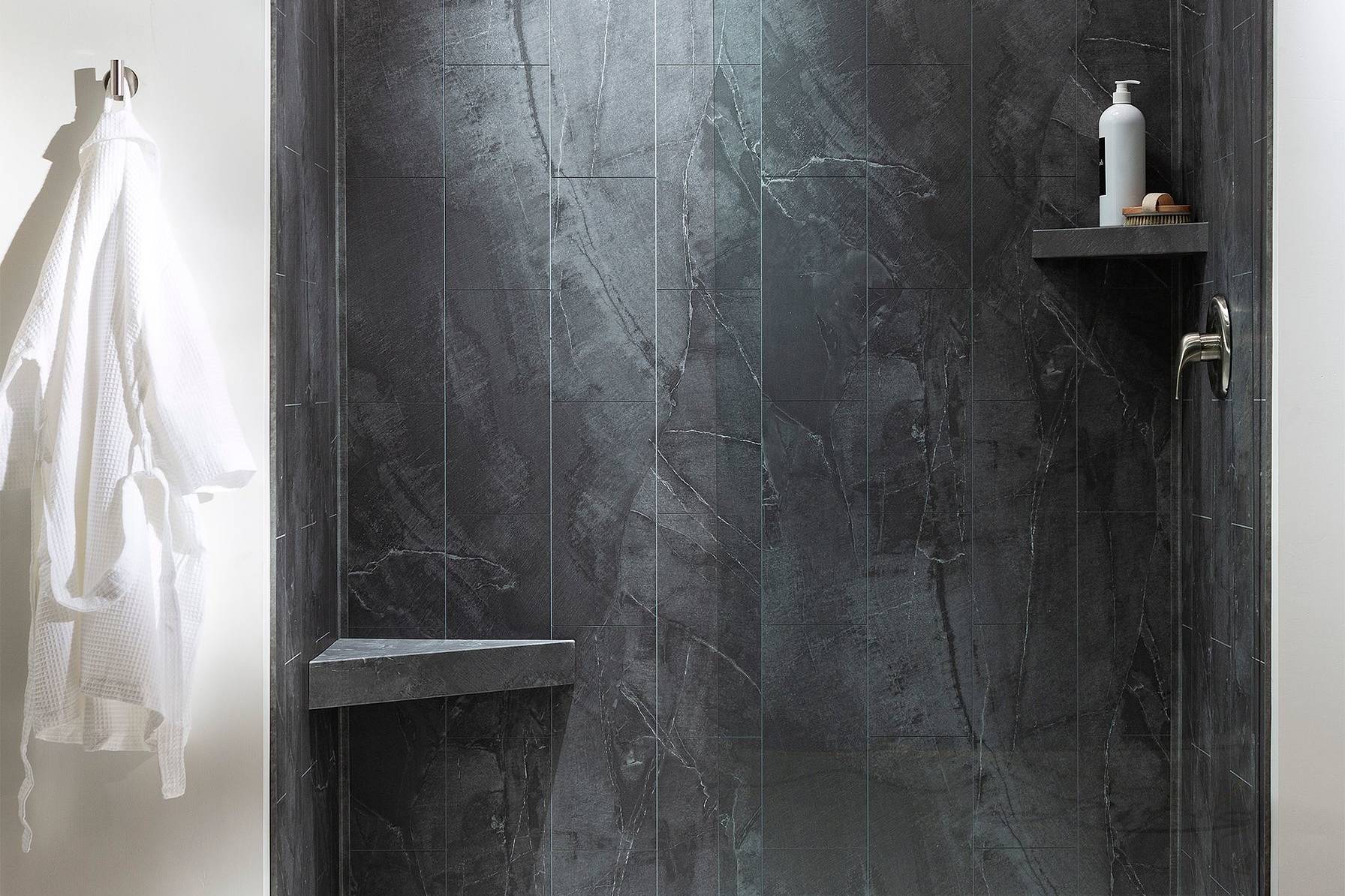 Cracked Slate Shower Wall Kit 32x60x78 | Digital Tile Catalog | Carminart