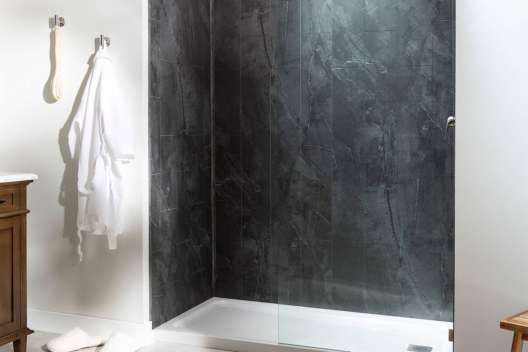 Cracked Slate Shower Wall Kit 36x36x78 | Digital Tile Catalog | Carminart