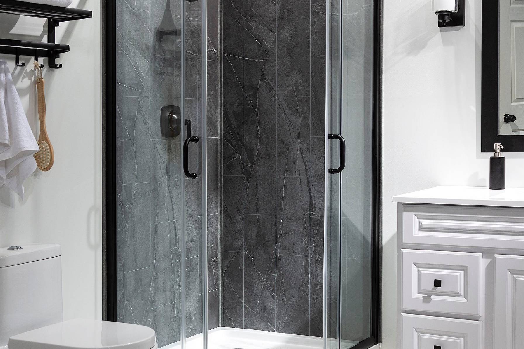 Cracked Slate Shower Wall Kit 36x60x78 | Digital Tile Catalog | Carminart