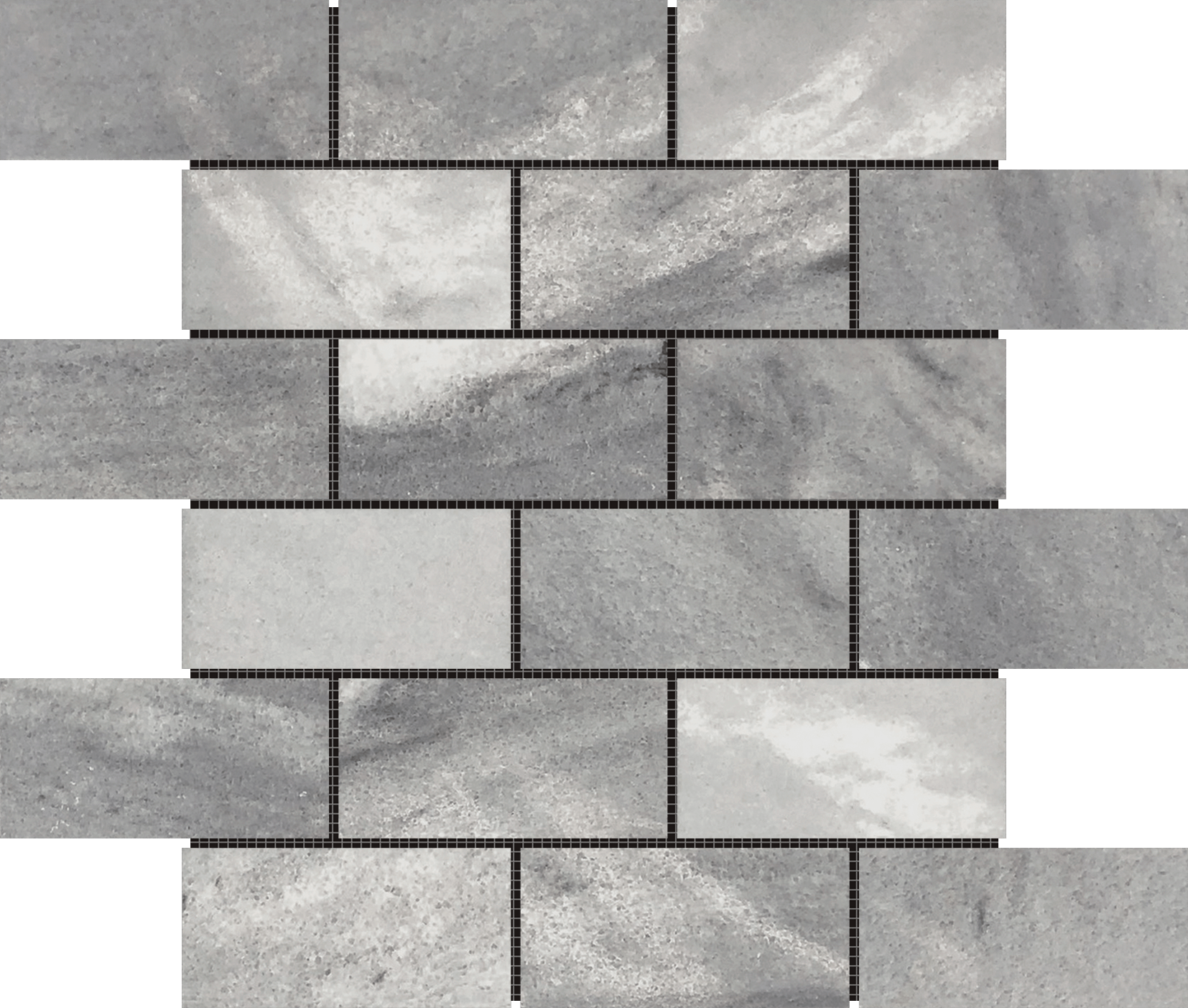 2"x4" Brick Ice Grey Mosaic | Digital Tile Catalog | Carminart