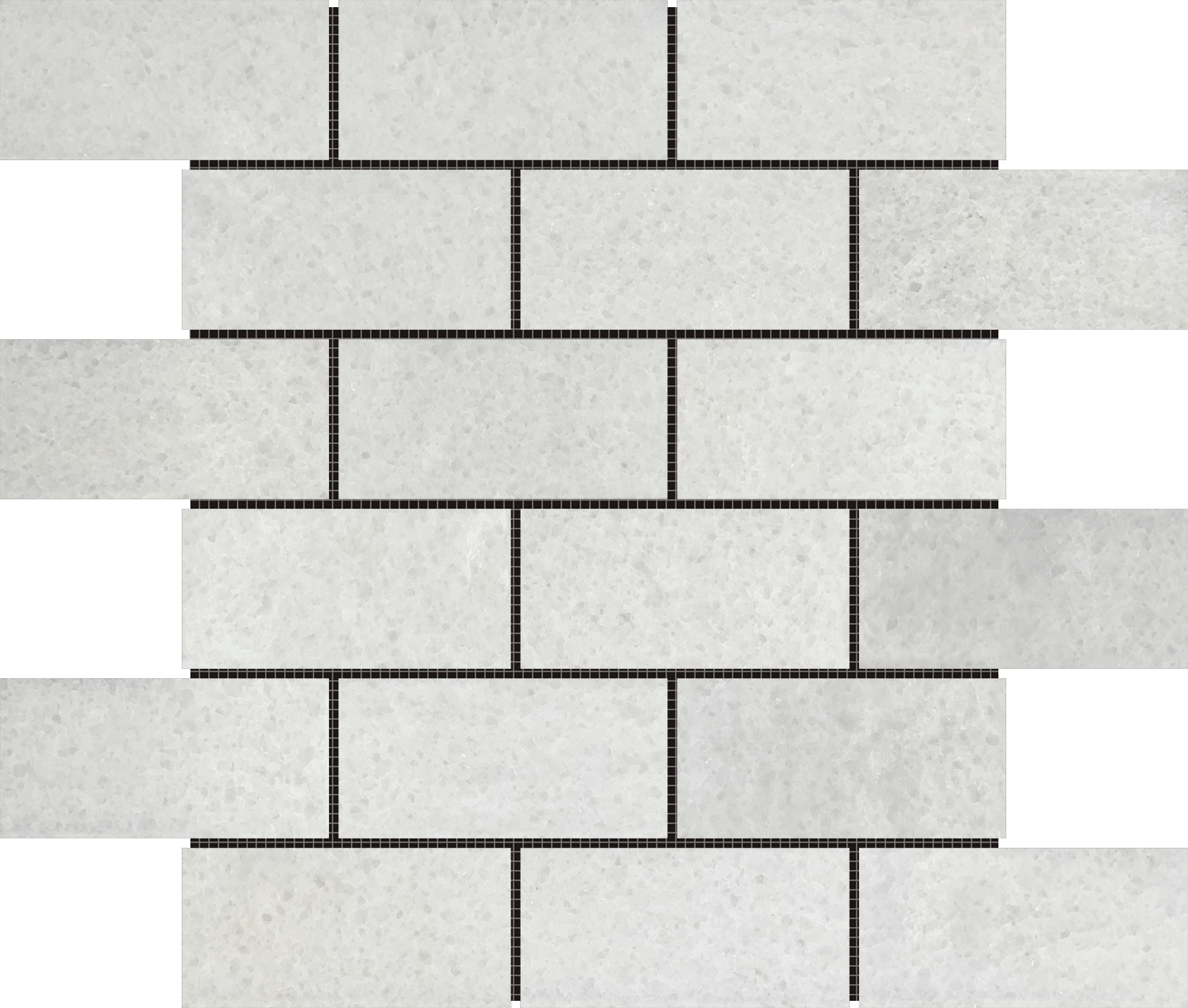 2"x4" Brick White Grey Mosaic | Digital Tile Catalog | Carminart