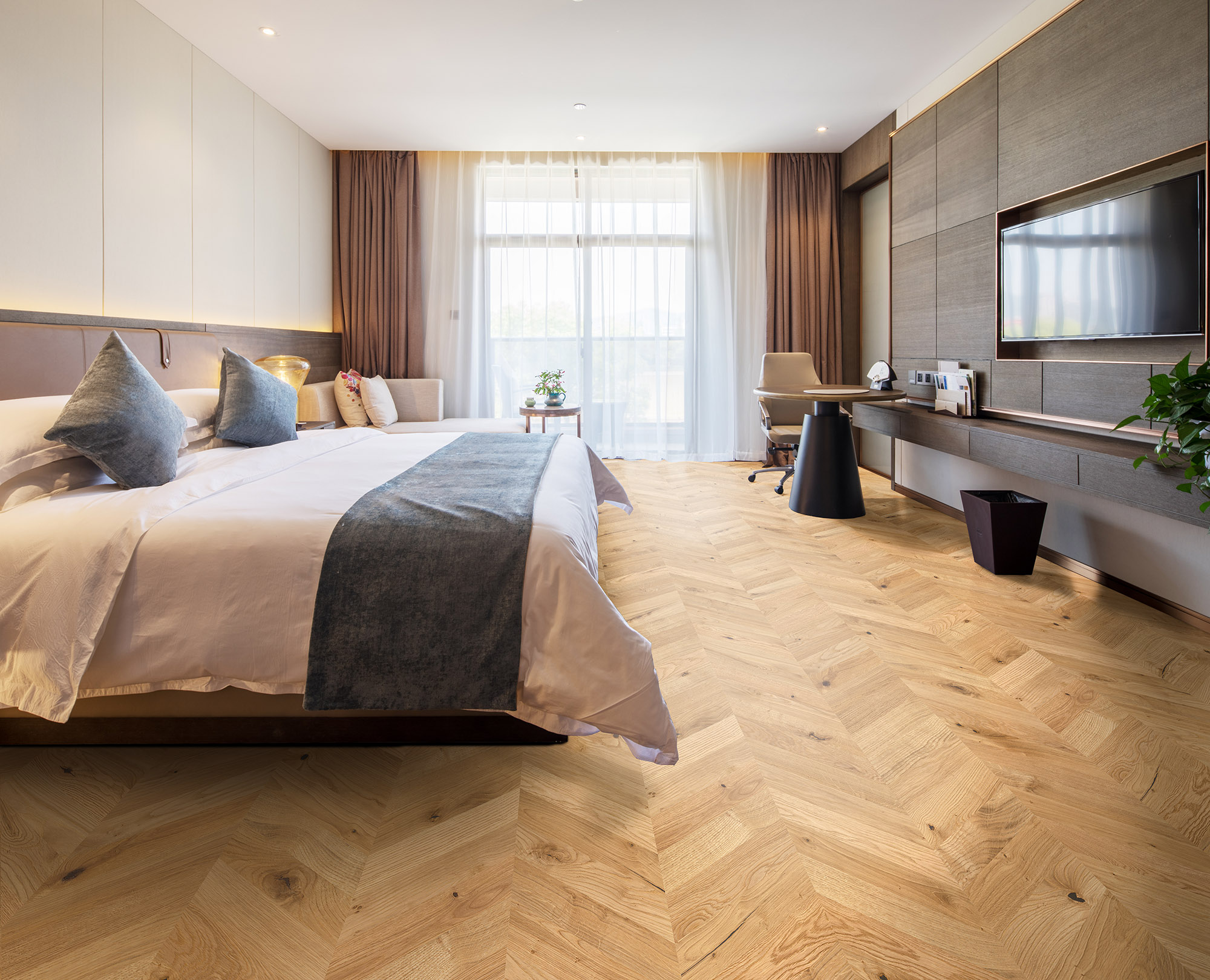 Chevron Oak Villa Gold | Digital Tile Catalog | Carminart