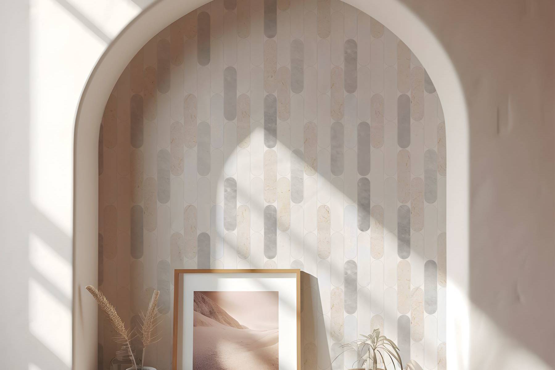 Elongated Round White | Digital Tile Catalog | Carminart