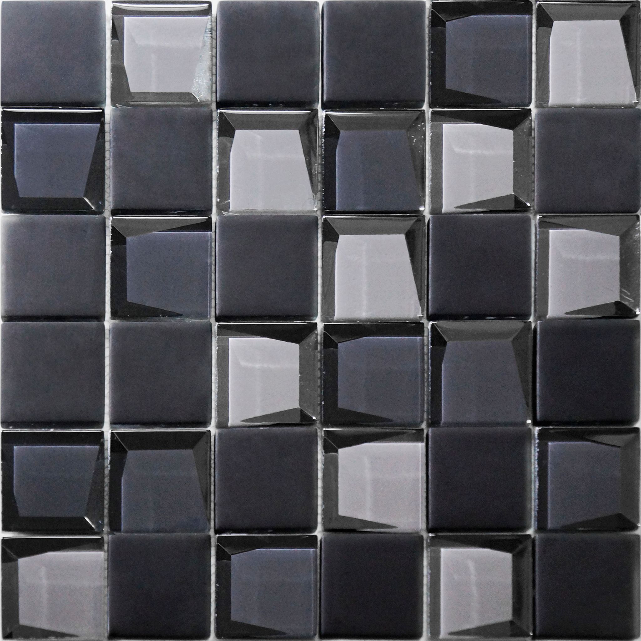 Glass 2"x2" Grey Mix Mosaic | Digital Tile Catalog | Carminart