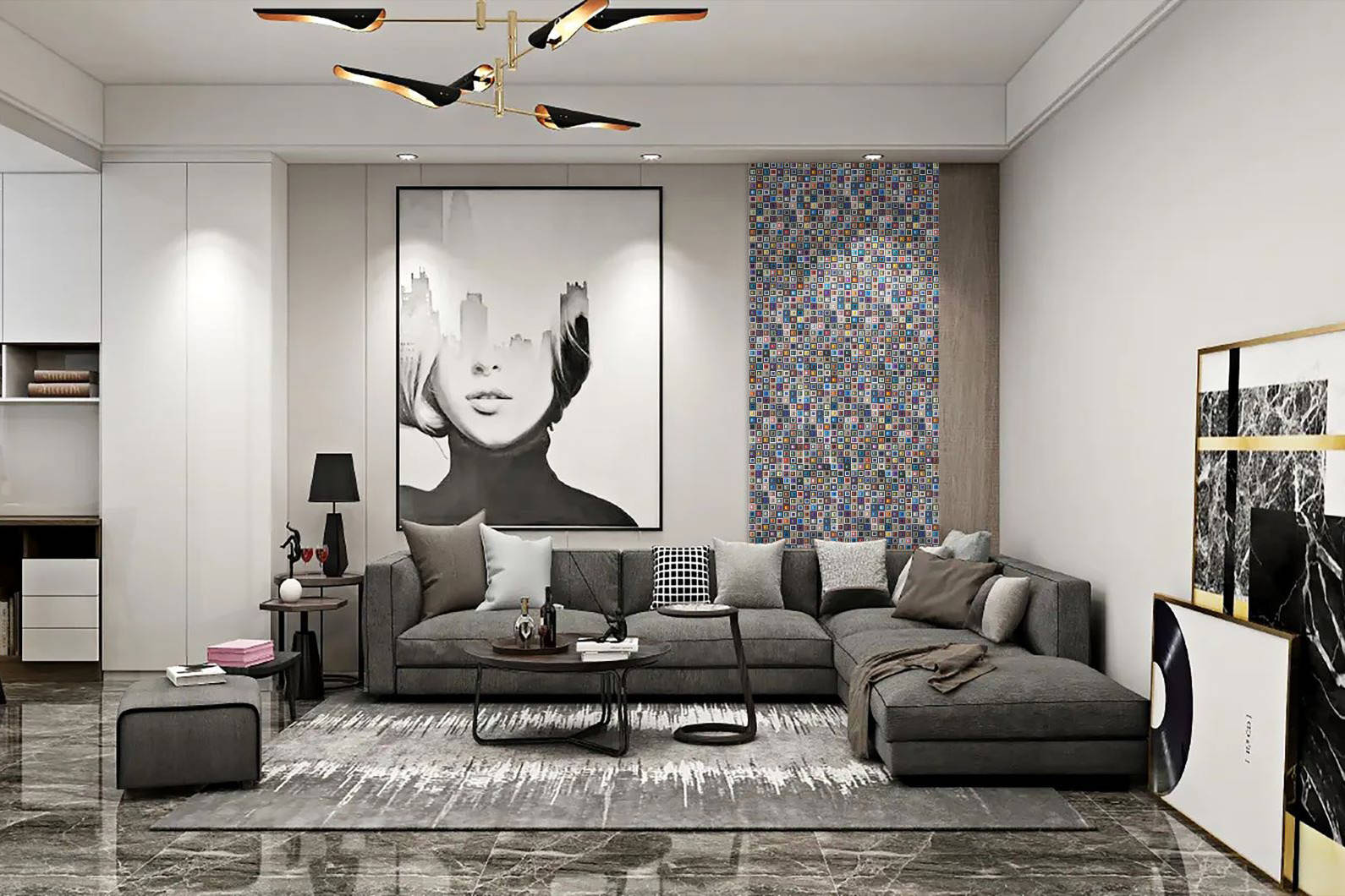 Multicolor Square Mix Glass Resin Mosaic | Digital Tile Catalog | Carminart