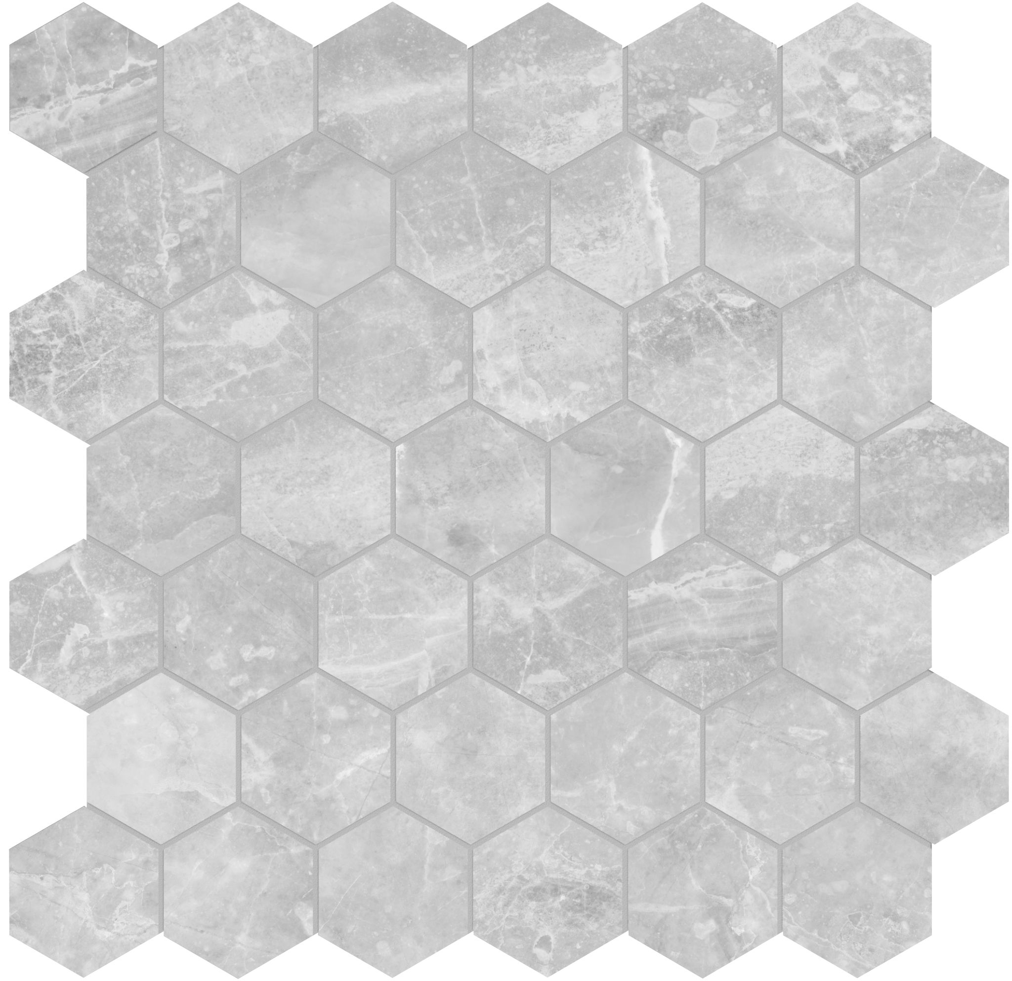 Plata Perla Grigia 2 Hexagon Polished | Digital Tile Catalog | Carminart