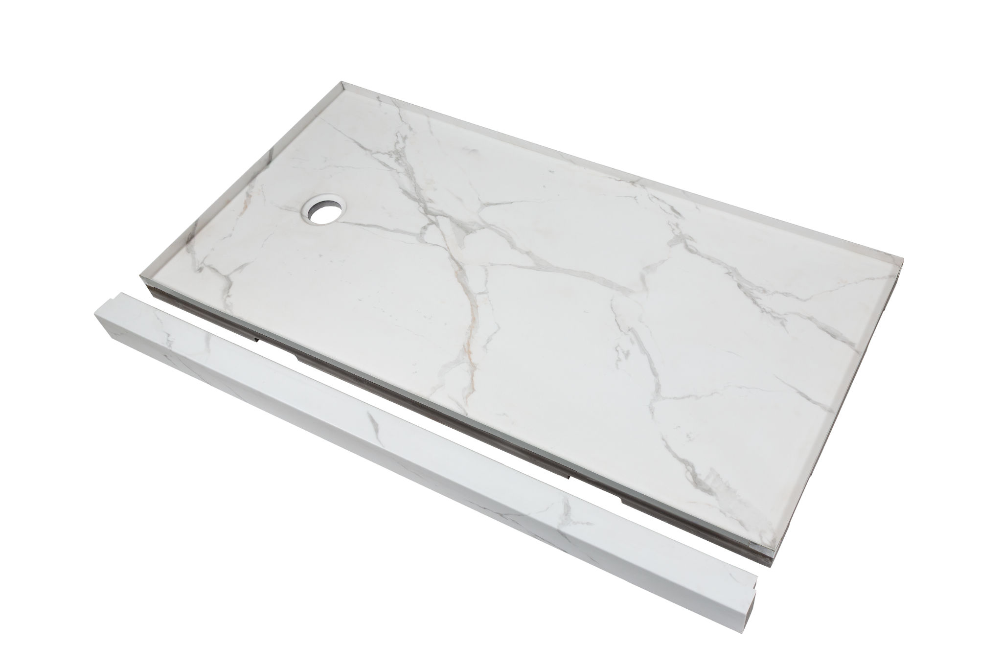 Shower Pan 36x60 Bianco Marble | Digital Tile Catalog | Carminart